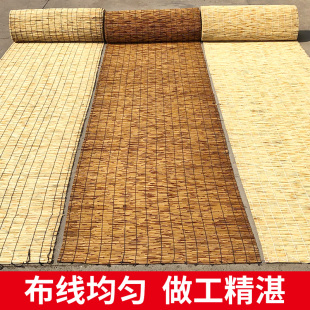饰复古遮光遮阳竹帘卷帘 大卷芦苇帘子草帘苇帘苇席隔断墙面装