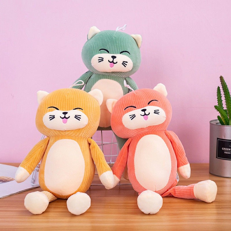 卡通小猫咪玩偶毛绒玩具笑脸猫床上睡觉儿童抱枕布娃娃萌生日礼物