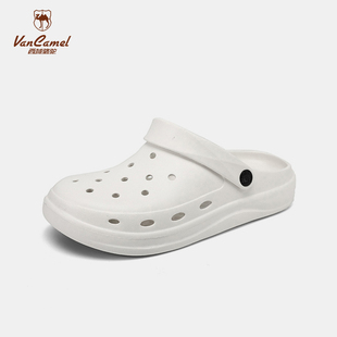涉水鞋 透气两穿凉拖鞋 男士 开车沙滩鞋 男女同款 西域骆驼洞洞鞋 夏季