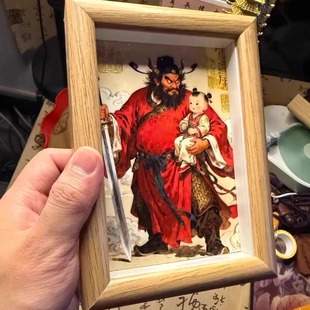 护子图天师钟馗卧室挂画摆台儿童房吉祥守护平安招财吉祥桌面摆件