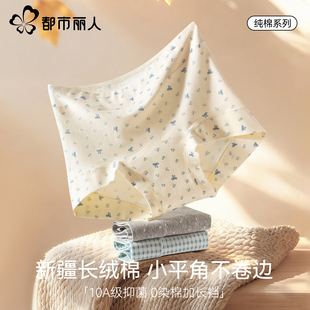 抗菌加长裆无痕中高腰四角短裤 都市丽人平角内裤 女士纯棉2025新款