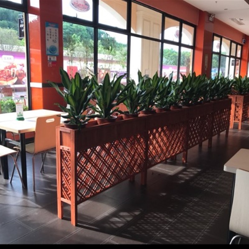 户外隔断花架田园花箱防腐木实木网格酒店大型篱笆围栏栅栏花盆架