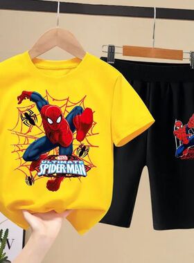 Disney Children's T-shirts Set  Aoger Spiderman Boys Summer