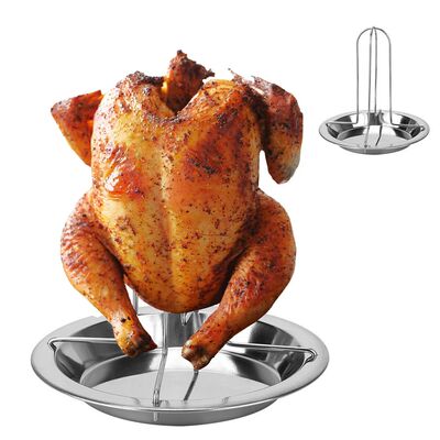 Roasting Grill Stand Chicken Roaster Rack Kitchen Outdoor BB