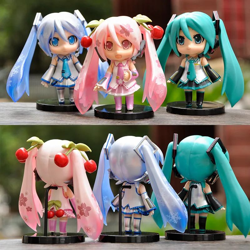 Anime New Hatsune Miku Figure Mini Character Ornaments Kawai