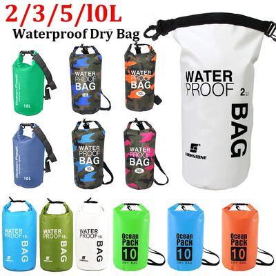 2L/3L/5L/10L Waterproof Dry Bag Pack Sack Swimming Rafting K