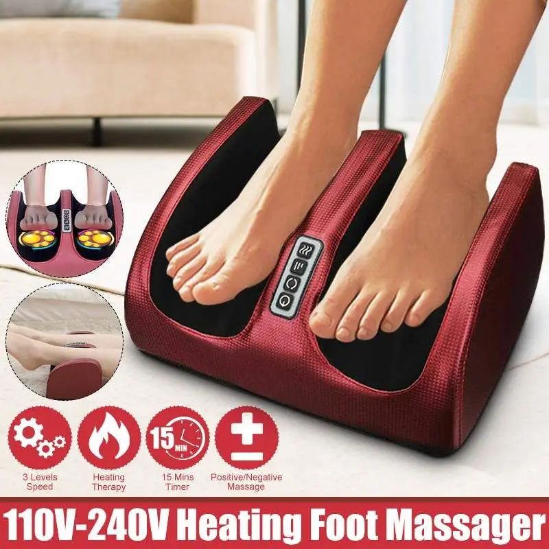 Electric Foot Massager Heating Therapy Hot Compression Shiat