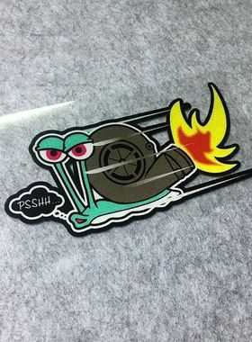 Classic Design Funny Snail Turbo Stickers Vinyl Motorcross C