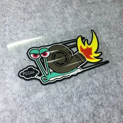 Classic Design Funny Snail Turbo Stickers Vinyl Motorcross C