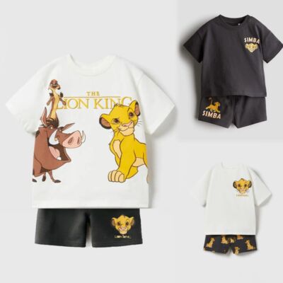 Simba Pattern Boys Clothes Tracksuits 2025 Summer Clothing C