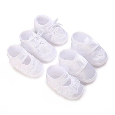 Baby Baptism Shoes 0-3 Months Comfortable Breathable Bed Sho