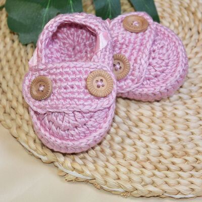 Handmade Knitted Baby Boys Girls First Walkers 0-1Y Pure Col