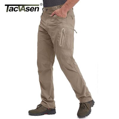 TACVASEN Men's Summer Lightweight Trousers Fishing Pants Out