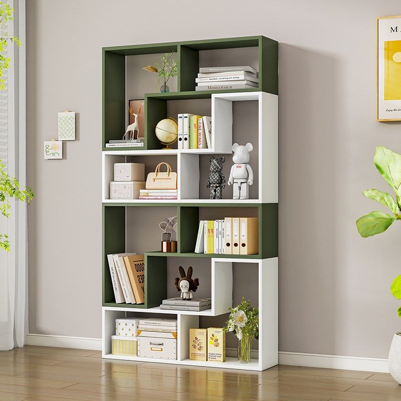 自由组合实木书架书柜创意转角书架卧室落地简易置物架隔断展示架