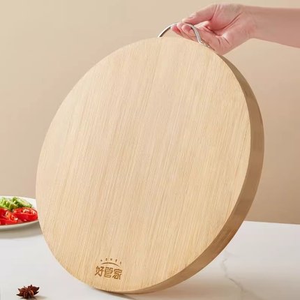 熊家佳菜板实木家用圆形切菜竹案板防霉耐砍耐剁砧板加厚案板整木