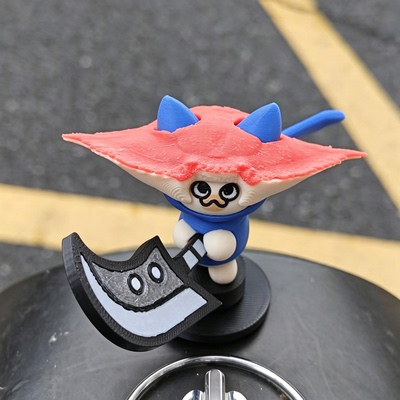 怪物猎人呆猫风车3D打印模型摆件