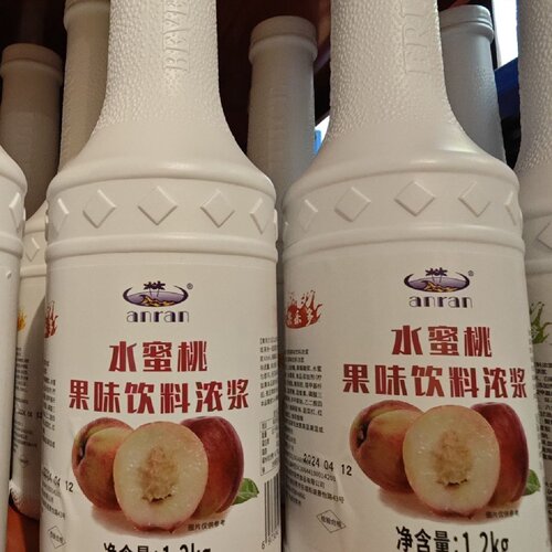 安然果酱果乐多水蜜桃浓缩1.2kg奶茶店商用原料12瓶更优惠划算
