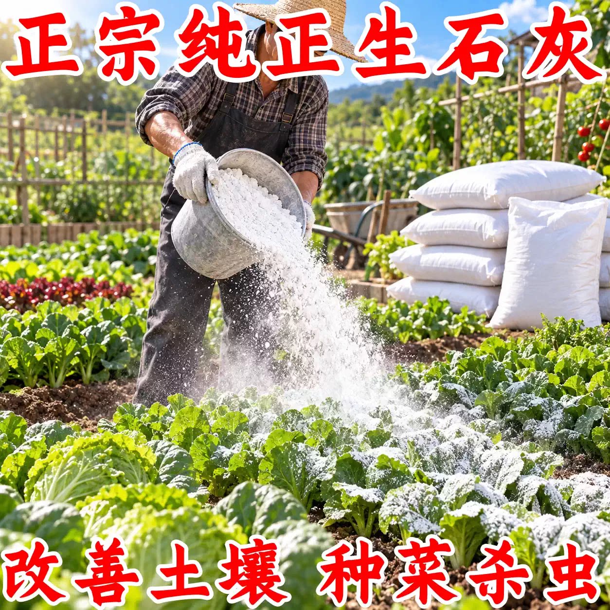 种菜石灰粉杀虫消毒除湿防潮