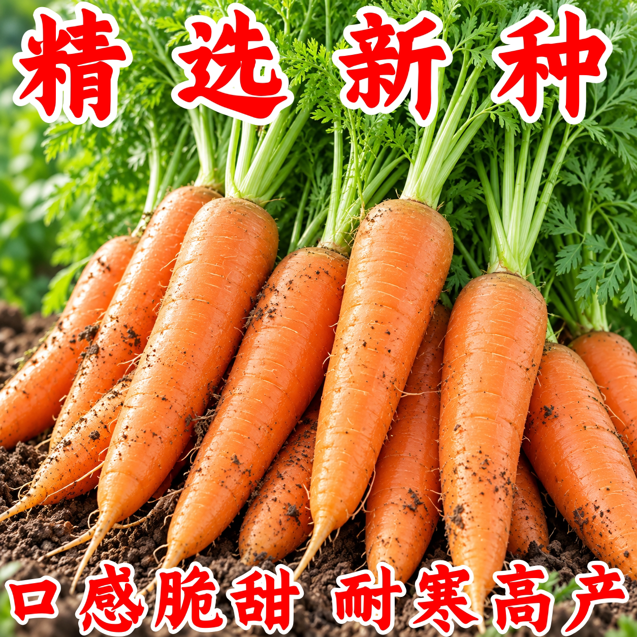 四季可种高产甜脆生吃胡萝卜种子