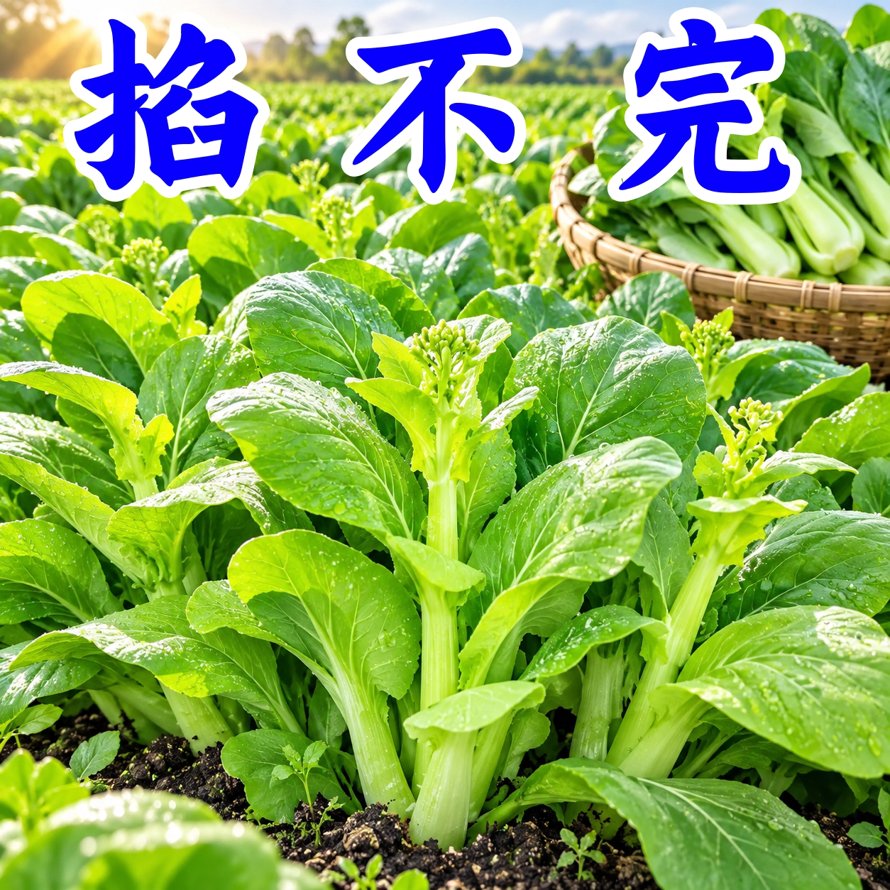 甜脆白菜苔种子早熟高产侧芽多