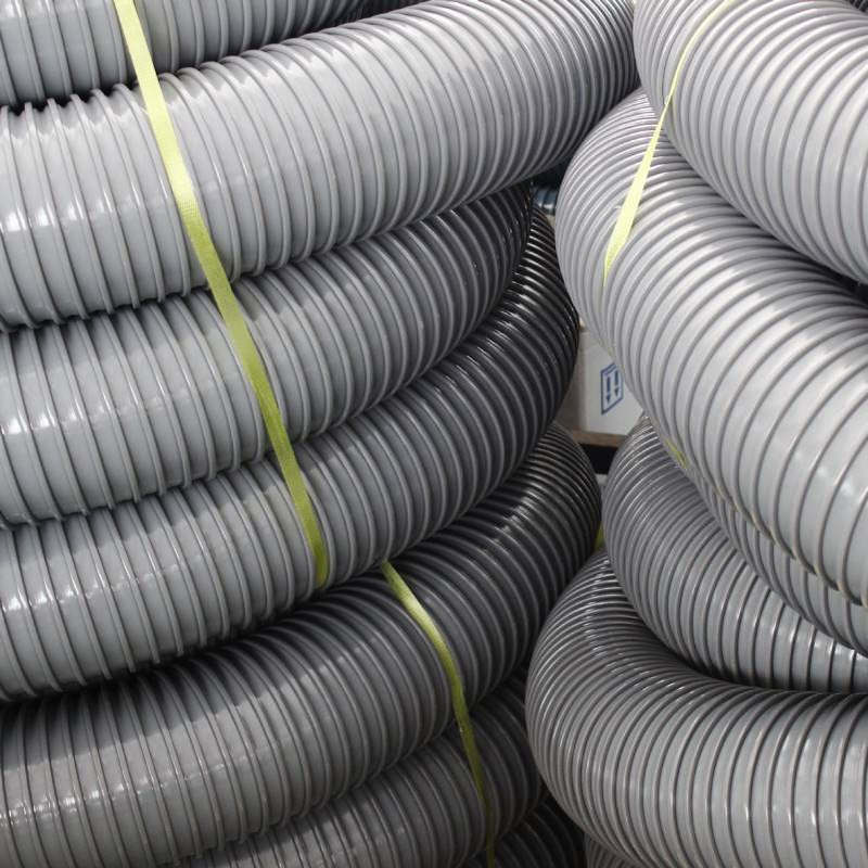 源头厂家直销PVC塑筋管内壁平滑过水下料软管空调通风管