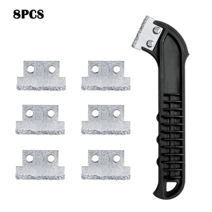 8件套清缝工具灌浆锯弯角手柄刮耙刮刀刀片组合地板墙缝修整