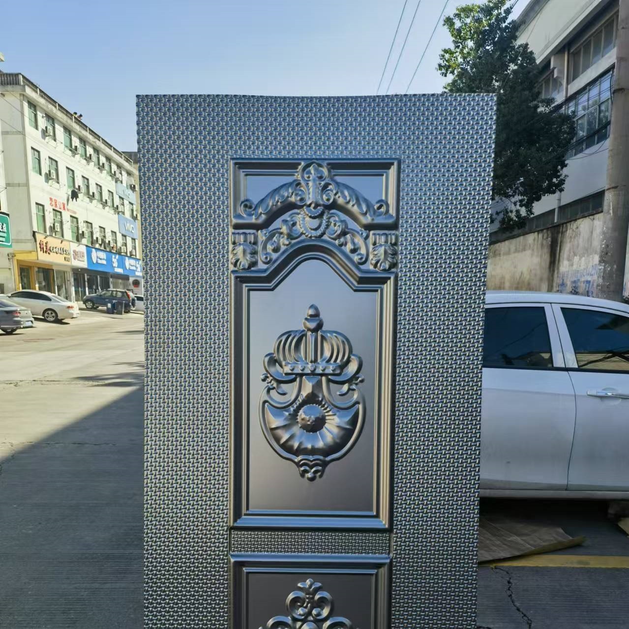 0.8mm 1.0mm 冷轧镀锌压花板 门面板 覆膜门板 新款门面压花门板