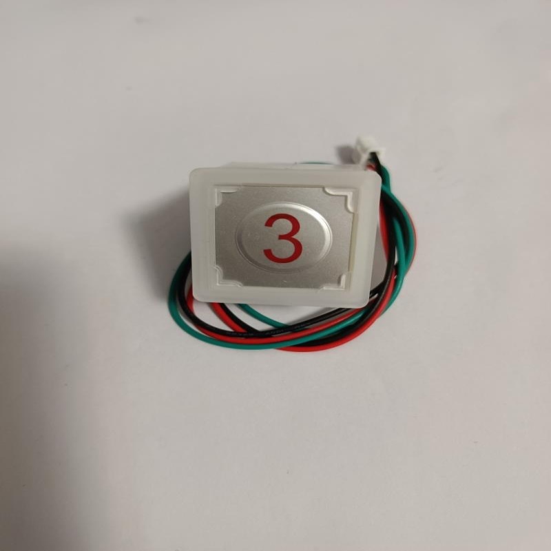 放水按钮三线方纽四线方纽电梯配件送菜电梯三线按键电梯配件按钮