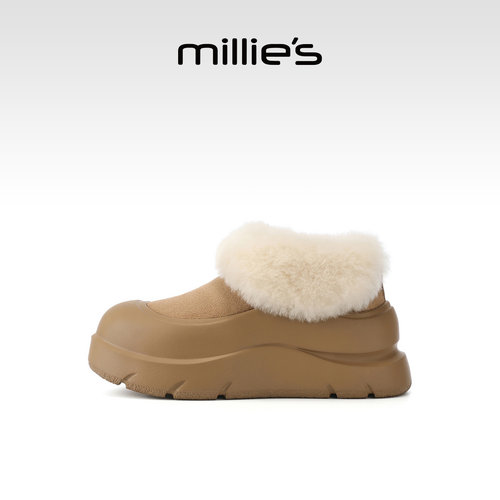 MILLIE'S/妙丽翻边毛绒雪地靴