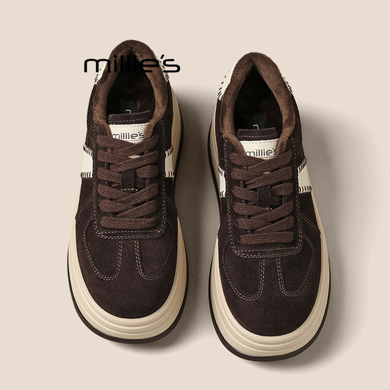 MILLIE'S/妙丽加绒休闲板鞋