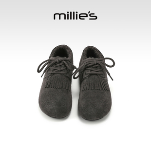 休闲舒适毛毛鞋 妙丽2025冬季 时尚 加厚软底一脚蹬Z 新款 MILLIE