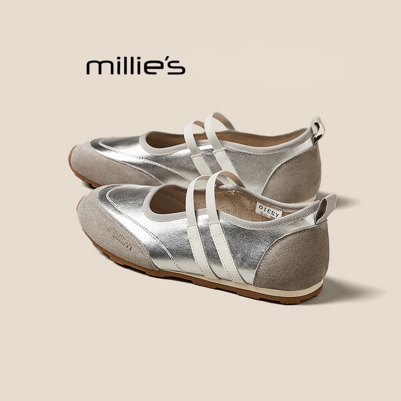 MILLIE'S/妙丽真皮平底单鞋婚鞋