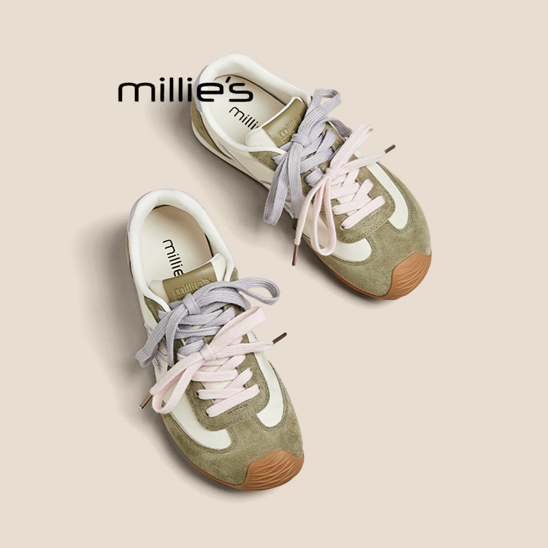 MILLIE'S/妙丽真皮德训鞋