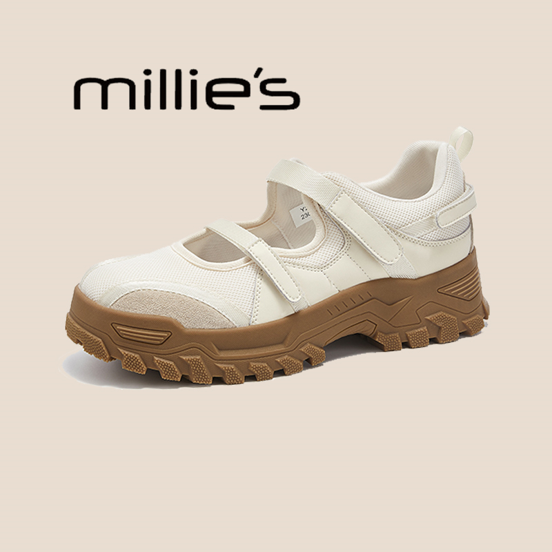 MILLIE'S/妙丽真皮厚底沙滩鞋