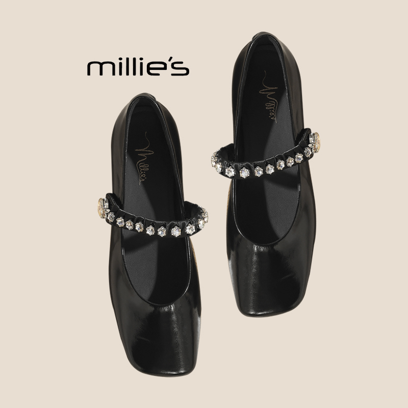 MILLIE'S/妙丽法式玛丽珍鞋女