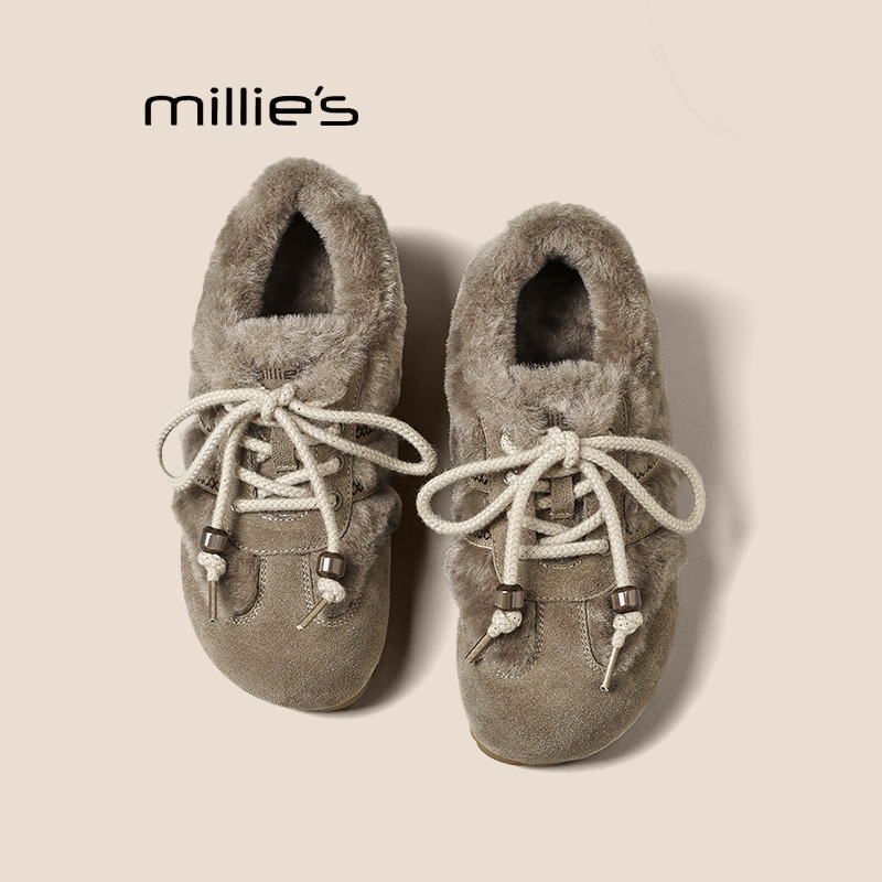 MILLIE'S妙丽真皮德训鞋女巨好看