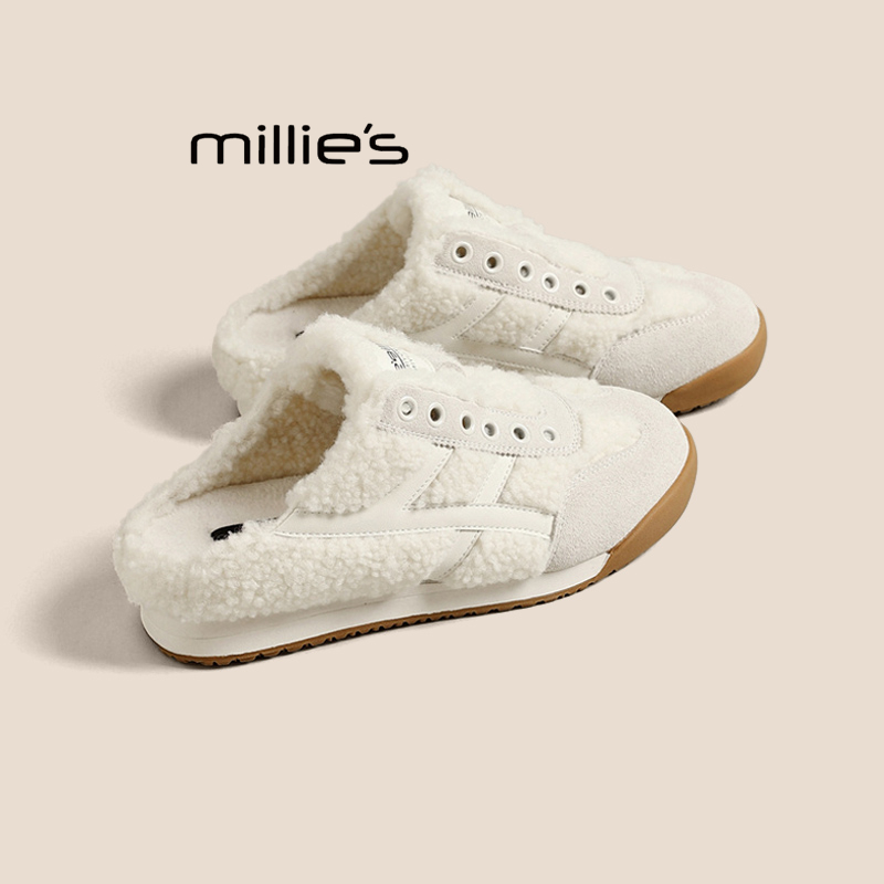 MILLIE'S/妙丽加绒厚底德训鞋