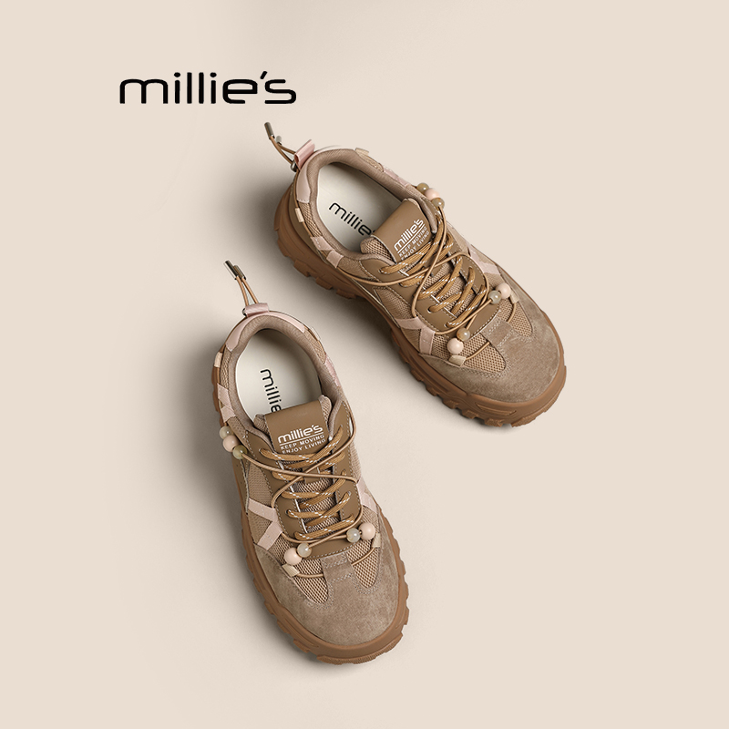 MILLIE'S妙丽真皮德训鞋女巨好看