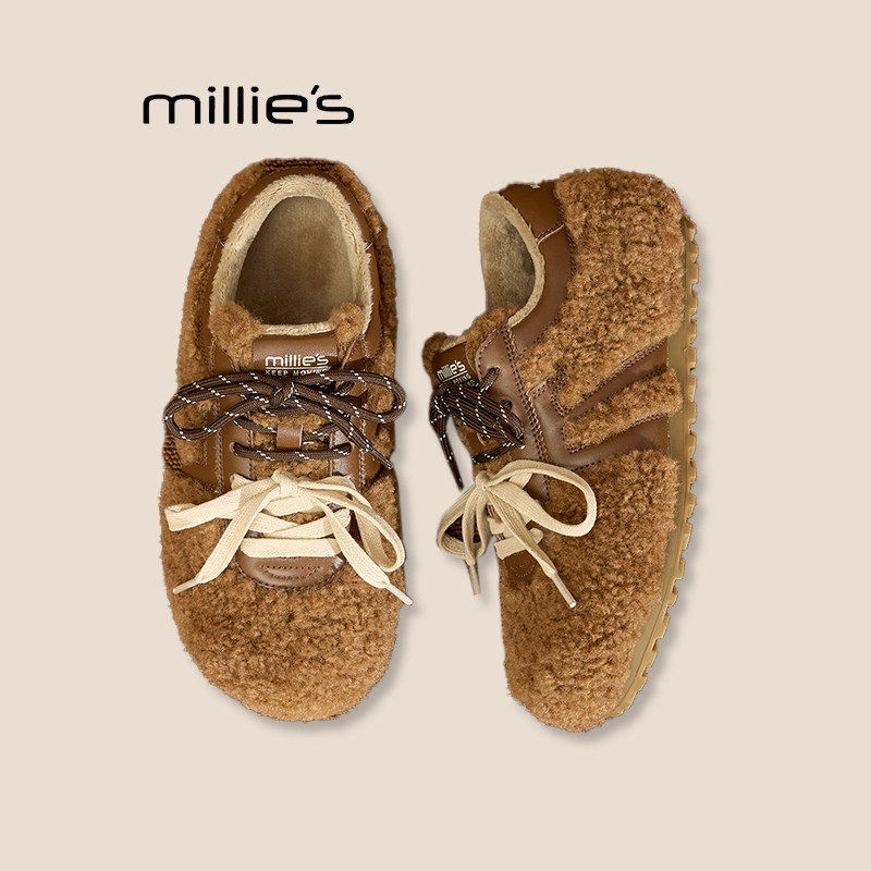 MILLIE'S妙丽真皮德训鞋女巨好看