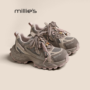 带增高户外风休闲鞋 妙丽厚底老爹鞋 复古双鞋 女2025新款 MILLIE