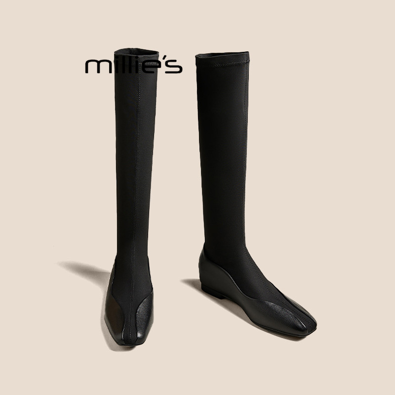 MILLIE'S/妙丽不过膝弹力靴女