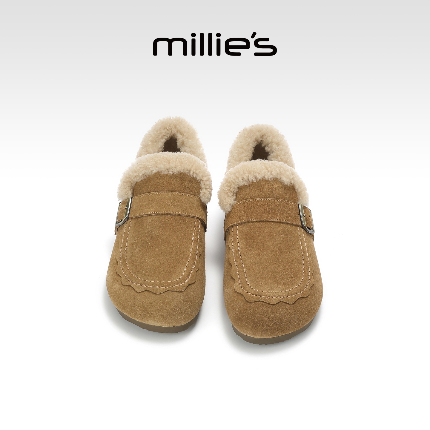 MILLIE'S/妙丽真皮复古勃肯鞋女