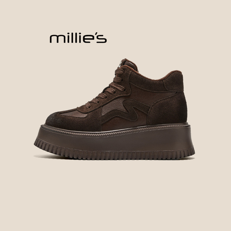 MILLIE'S/妙丽厚底增高休闲板鞋