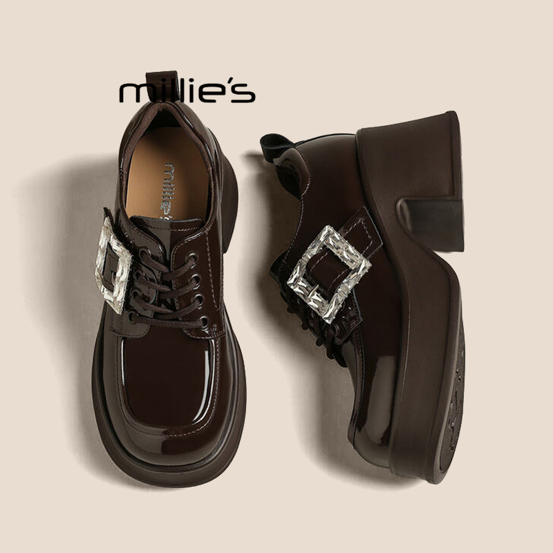 MILLIE'S/妙丽增高通勤小皮鞋