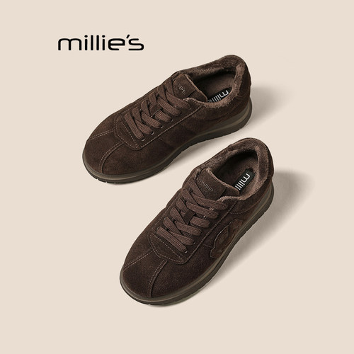 MILLIE'S妙丽真皮德训鞋女巨好看