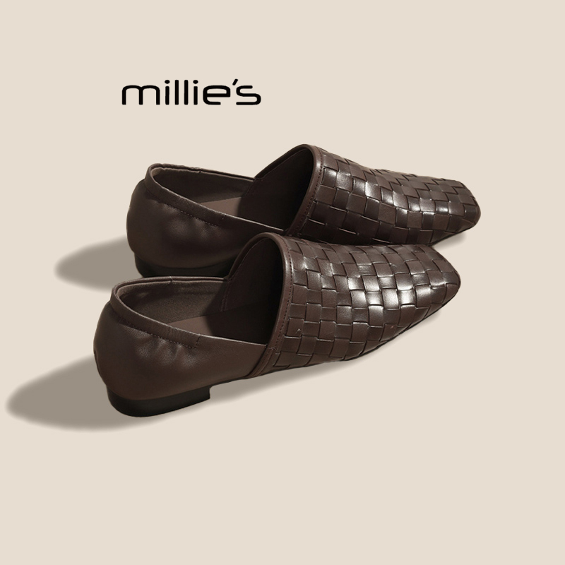 MILLIE'S/妙丽编织乐福鞋婚鞋