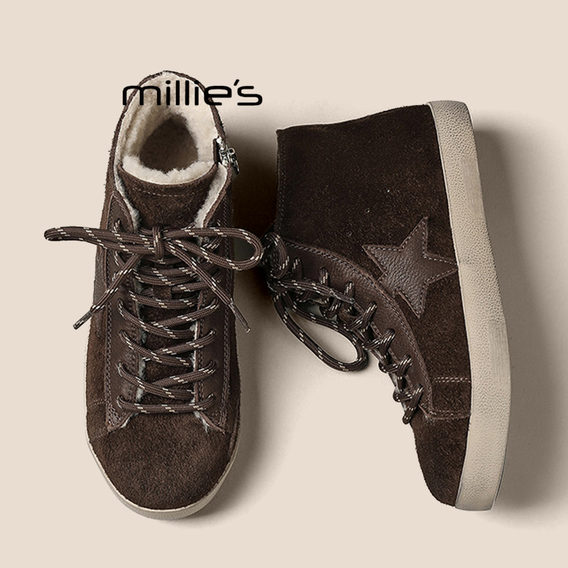 MILLIE'S/妙丽豹纹小脏鞋女