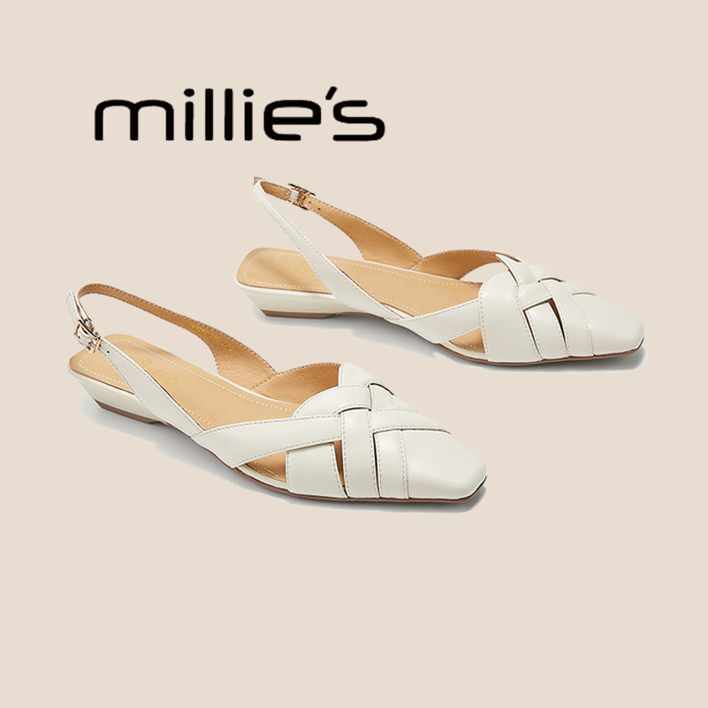 MILLIE'S/妙丽羊皮包头凉鞋