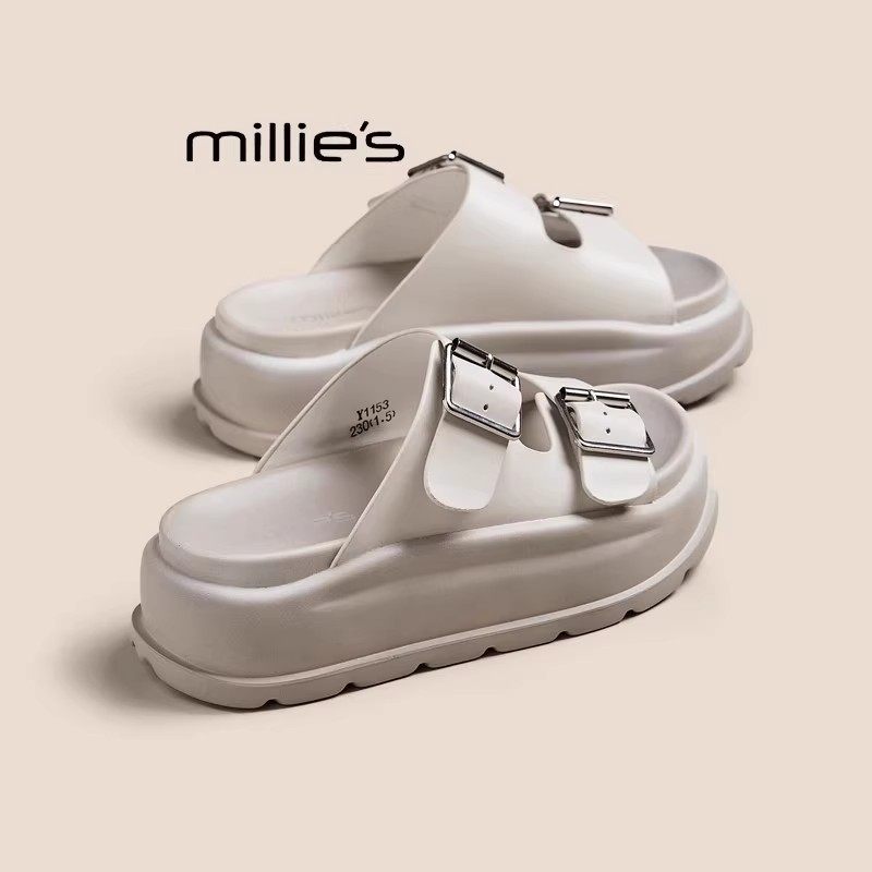 MILLIE'S/妙丽2025新款夏季镂空一脚蹬凉鞋女时尚外穿休闲拖鞋,女鞋,罗马凉鞋,淘宝优惠券,粉丝福利购,淘宝优惠卷