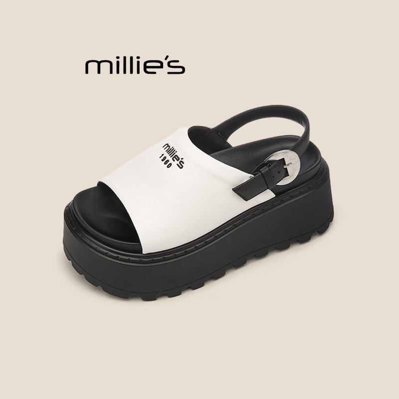 MILLIE'S/妙丽厚底增高凉拖鞋